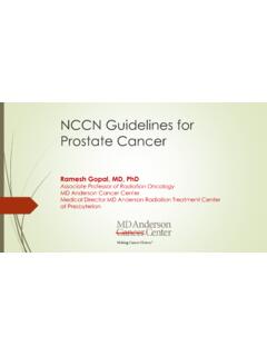 NCCN Guidelines for Prostate Cancer - pcsanm.org