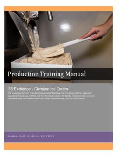 Production Training Manual - Clemson University