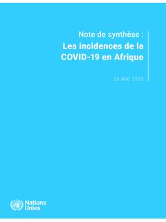 Les incidences de la COVID-19 en Afrique - United Nations