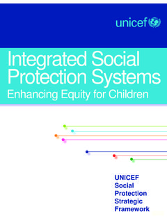 Integrated Social Protection Systems - UNICEF