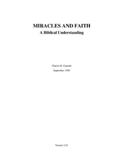 MIRACLES AND FAITH - Bible Equip