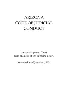 Arizona Code of Judicial Conduct - Arizona Judicial Branch