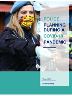 POLICE PLANNING DURING A COVID-19 PANDEMIC