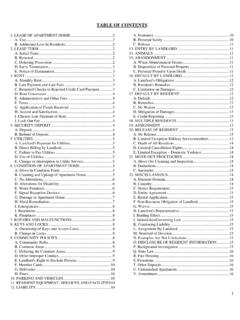 TABLE OF CONTENTS - loveourmanor.com