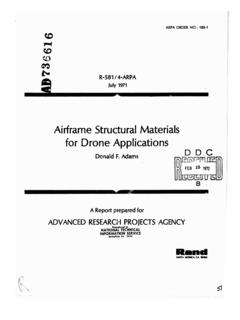 Airframe Structural Materials for Drone Applications