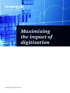 Maximizing the impact of digitization - Strategy&amp;