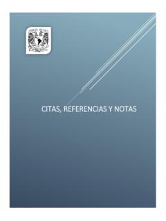 Citas, referencias y notas - UNAM