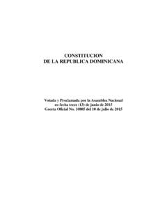 Constitucion de la Rep&#250;blica Dominicana 2015