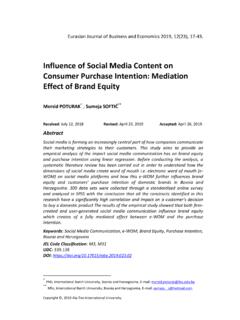 Influence of Social Media Content on Consumer Purchase ...