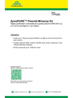 ZymoPURE™ Plasmid Miniprep Kit - Zymo Research