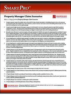 Property Manager Claim Scenarios - New Empire …