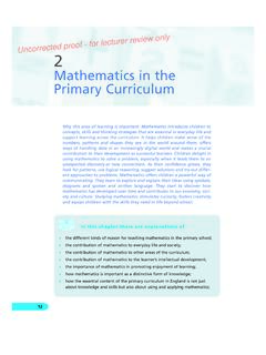 Mathematics in the Primary Curriculum - SAGE Publications Ltd