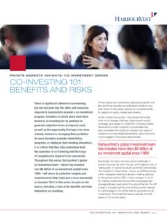 PRIVATE MARKETS INSIGHTS: CO-INVESTMENT SERIES …