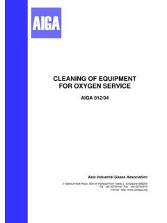 CLEANING OF EQUIPMENT FOR OXYGEN SERVICE  …