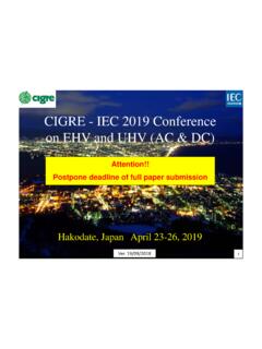 CIGRE - IEC 2019 Conference on EHV and UHV (AC &amp; DC)