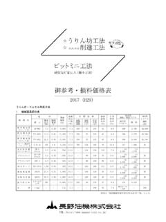 御参考・損料価格表 - nagano-yuki.co.jp