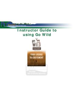 Instructor Guide to using Go Wild - dnr.wi.gov