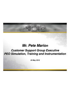 Mr. Pete Marion - Defense Technical Information …