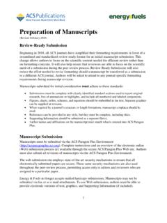 Preparation of Manuscripts - ACS Publications …