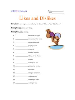 Likes and dislikes - English for Everyone