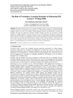 The Role of Vocabulary Learning Strategies in Enhancing ...