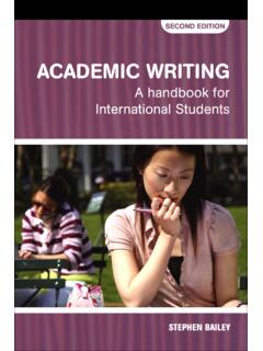 Academic Writing: A Handbook for International Students ...