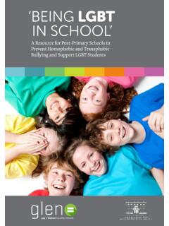 ‘BEING LGBT IN SCHOOL’