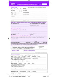 Family Doctor Services Registration Form - GOV.UK