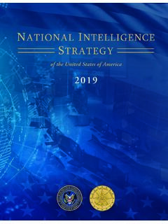 The National Intelligence Strategy - dni.gov