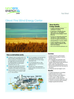 Ghost Pine Wind Energy Center - NextEra Energy Resources