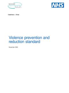 Violence prevention and reduction standard