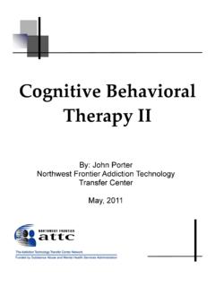 Cognitive Behavioral Therapy II - bettertxoutcomes.org