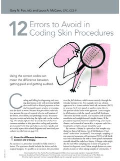 12 Errors to Avoid in Coding Skin Procedures - AAFP Home