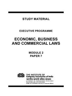 ECONOMIC, BUSINESS AND COMMERCIAL LAWS - ICSI