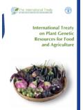 International Treaty on Plant Genetic Resources …