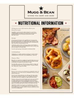 NUTRITIONAL INFORMATION - themugg.com