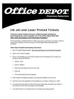 Ink Jet and Laser Printed Tickets - Office Depot