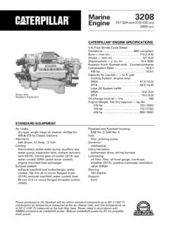 CATERPILLAR ENGINE SPECIFICATIONS - National Liquidators