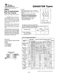 Data sheet acquired from Harris Semiconductor SCHS018C ...