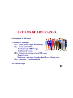 ESTILOS DE LIDERAZGO. - UPV/EHU