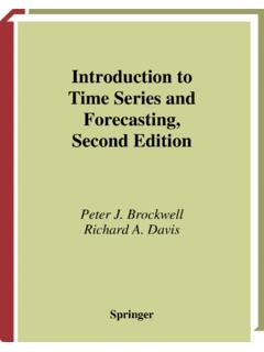 Introduction to Time Series and Forecasting, Second Edition