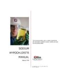 SODIUM HYPOCHLORITE MANUAL - Olin Chlor Alkali