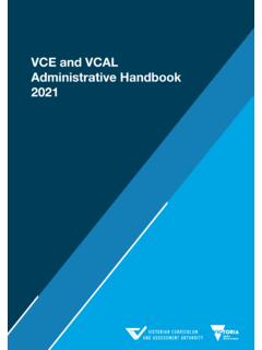 VCE and VCAL Administrative Handbook 2021