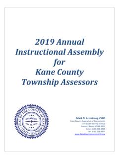 2019 Instruction to Township Assessors - Kane County