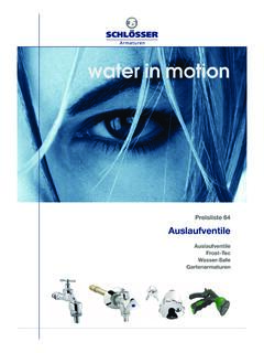 water in motion - schloesser-armaturen.de