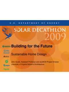 Building for the Future - Solar Decathlon