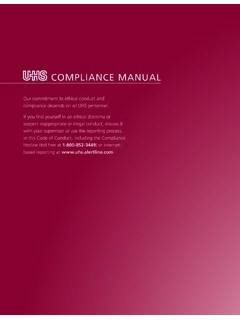 COMPLIANCE MANUAL - Universal Health Services