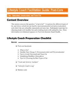 Lifestyle Coach Facilitation Guide: Post-Core