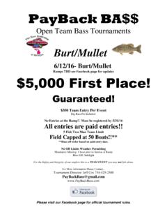 Open Team Bass Tournaments