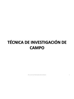 T&#201;CNICA DE INVESTIGACI&#211;N DE CAMPO
